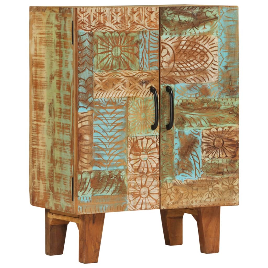 Dressoir Handgesneden 55X30X75 Cm Massief Gerecycled Hout