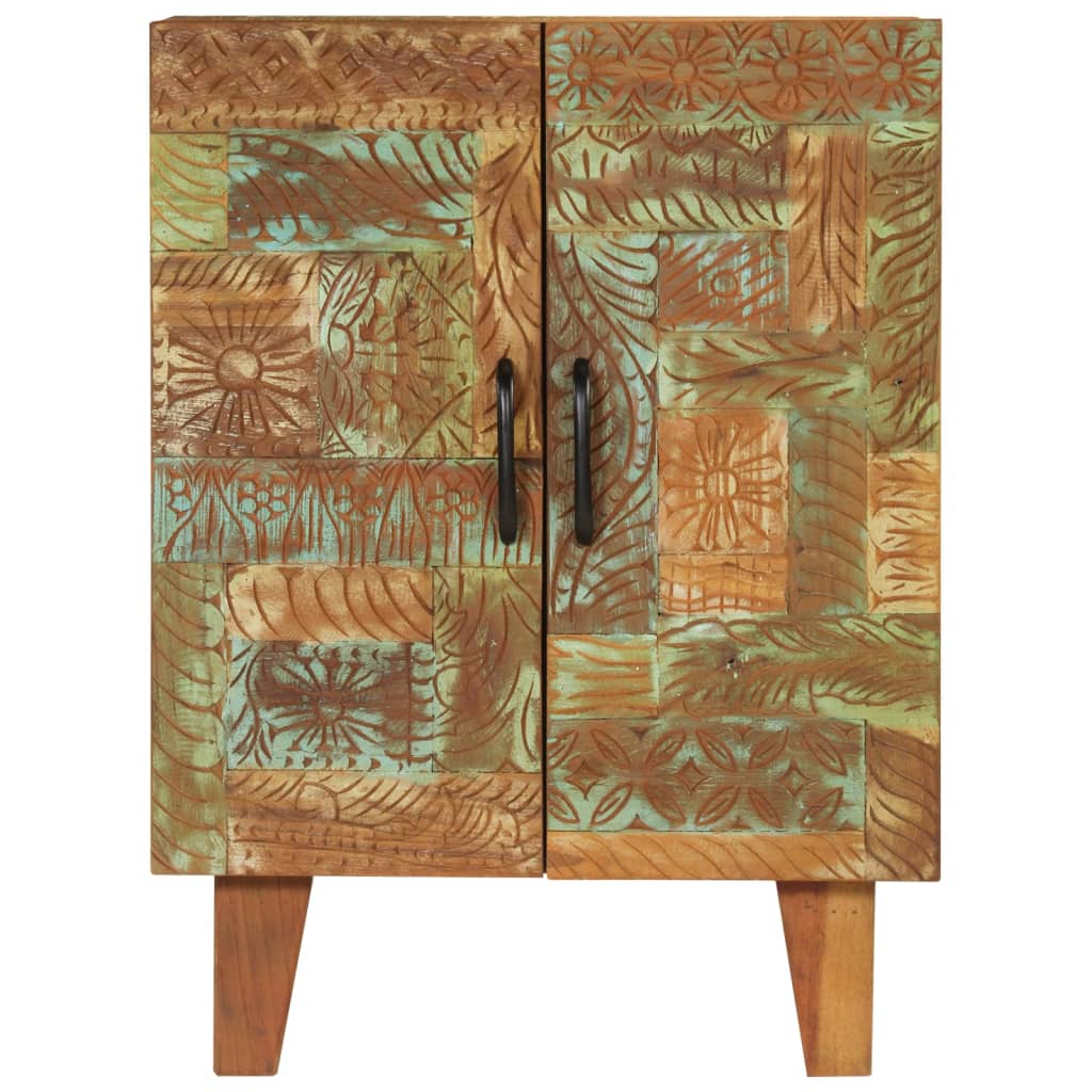 Dressoir Handgesneden 55X30X75 Cm Massief Gerecycled Hout