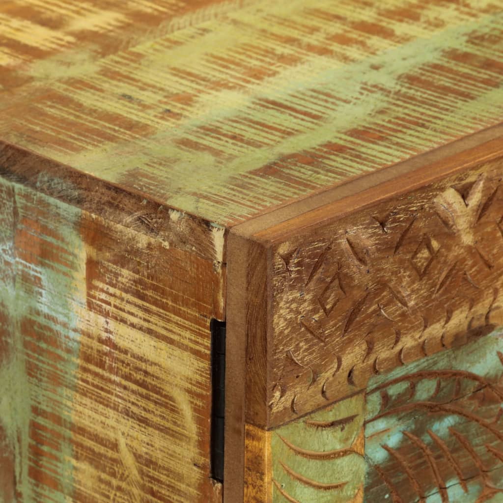Dressoir Handgesneden 55X30X75 Cm Massief Gerecycled Hout