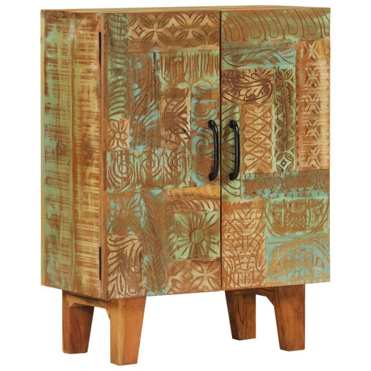 Dressoir Handgesneden 55X30X75 Cm Massief Gerecycled Hout