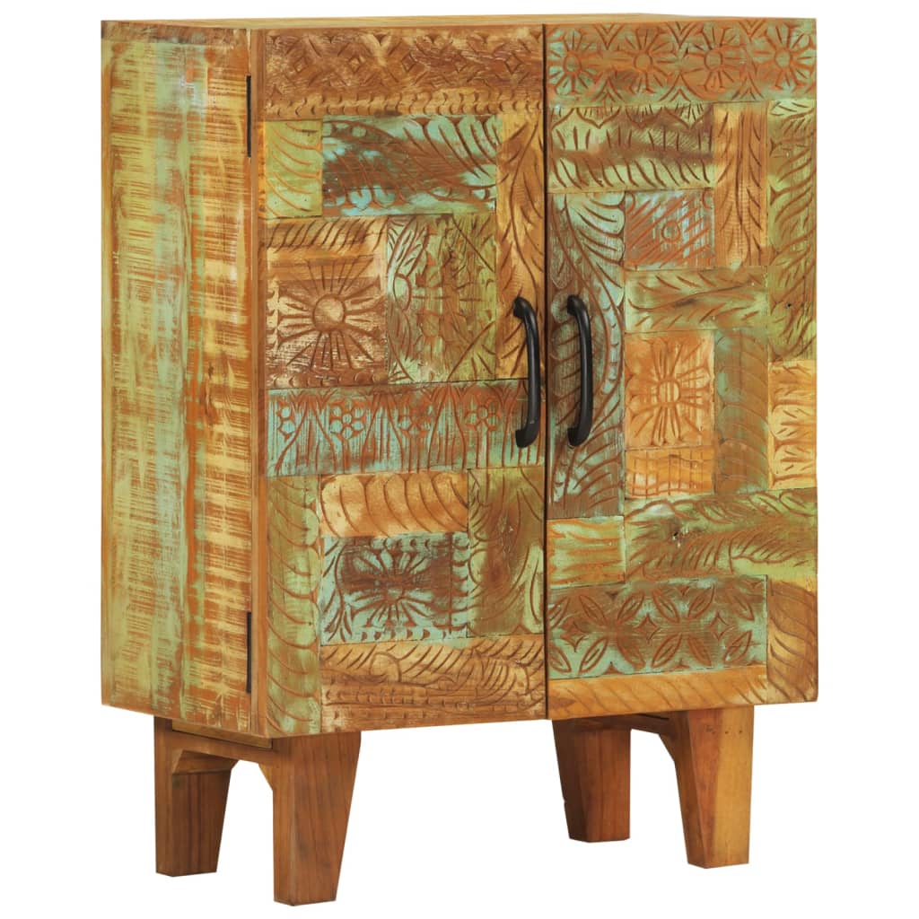 Dressoir Handgesneden 55X30X75 Cm Massief Gerecycled Hout