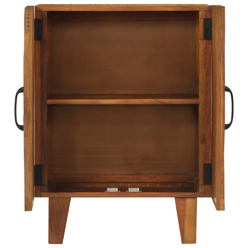 Dressoir Handgesneden 55X30X75 Cm Massief Gerecycled Hout